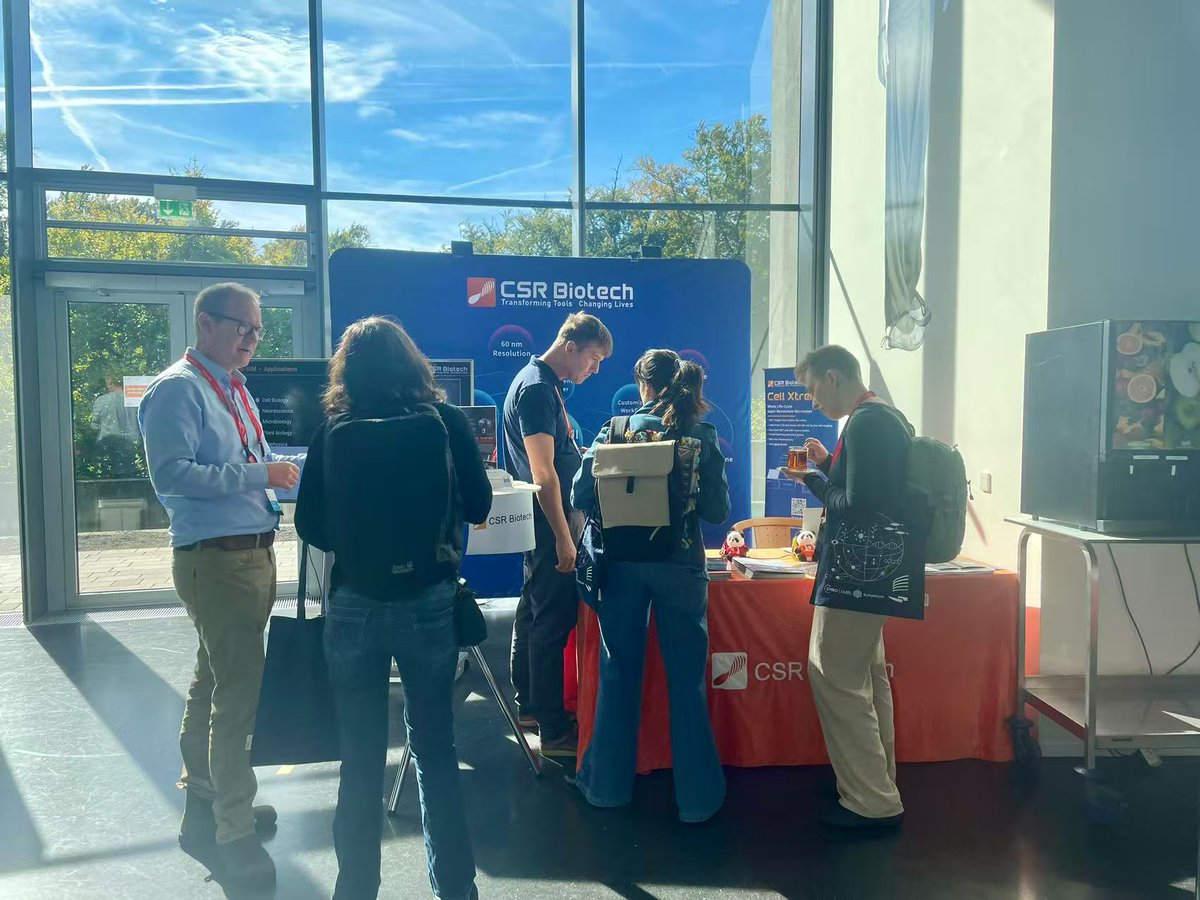 CSRBiotech's tweet image. 🎉 We’re live at the @EMBLEvents – Seeing is Believing in Heidelberg!

📍 Booth #05 is open — come meet our team and discover how super-resolution imaging is pushing the limits of what we can see in biology.

Stop by and say hi if you’re here!

#EESImaging #SuperResolution