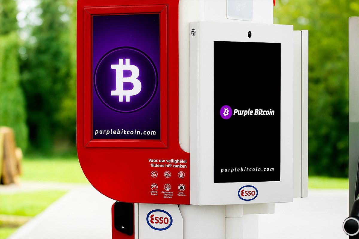 Purple Bitcoin is lighting up 🇳🇱 Netherlands &amp; 🇧🇪 Belgium!

💜 #PBTC is now live on 1,000+ digital screens in malls, airports, &amp; fuel stations across Europe!