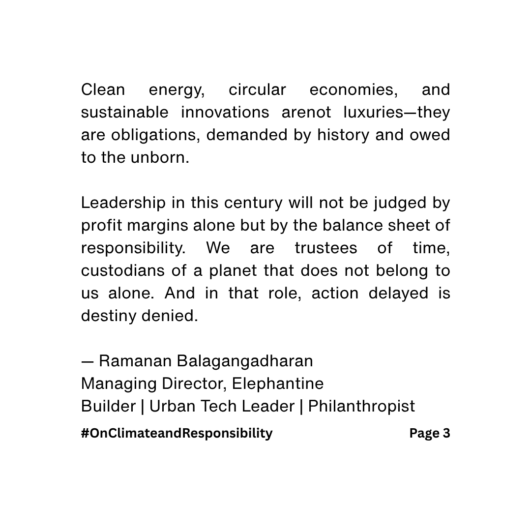 Ramanan_Ba's tweet photo. Climate change isn’t a distant threat—it’s the invoice for centuries of exploitation.
Action delayed is destiny denied.
Clean energy &amp; circular economies aren’t luxuries, they’re obligations we owe the unborn.
- Ramanan Balagangadharan
#OnClimateandResponsibility https://t.co/cFOOVafilk