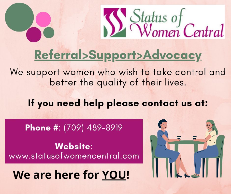 Status of Women Central NL (@womenscentregfw) on Twitter photo 