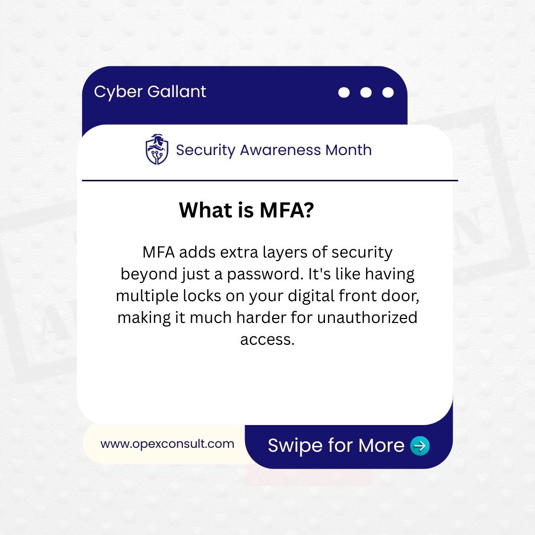 idwonda's tweet image. &quot;Lock it down! Enable MFA to add an extra layer of security to your accounts.

 Type &apos;MFA&apos; in the comments if you&apos;re ready to take control of your online safety!

 #CyberGallant 🛡️ #MultifactorAuthentication #OnlineSafety #ScamAlert #CyberSecurityAwarenessMonth2025 #CyberGallant