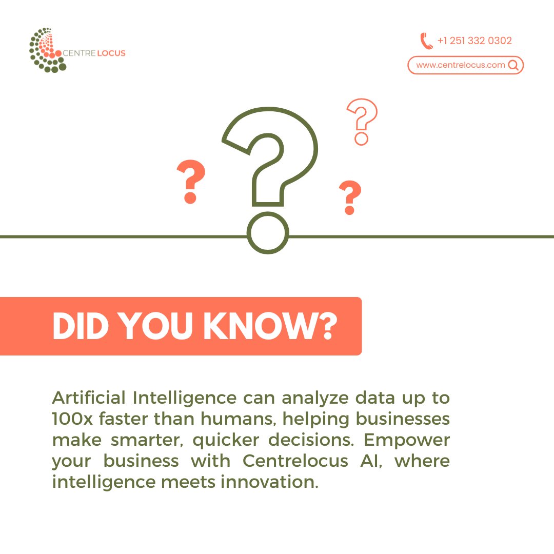 centrelocus's tweet photo. DID YOU KNOW?
.
➡️ Visit us: https://t.co/XFSPTRl1U1
.
#Centrelocus #AI #EmpoweryourBusiness #Innovation #Data #CentrelocusAI #LinkedinFamily https://t.co/QwvOqLl5HS