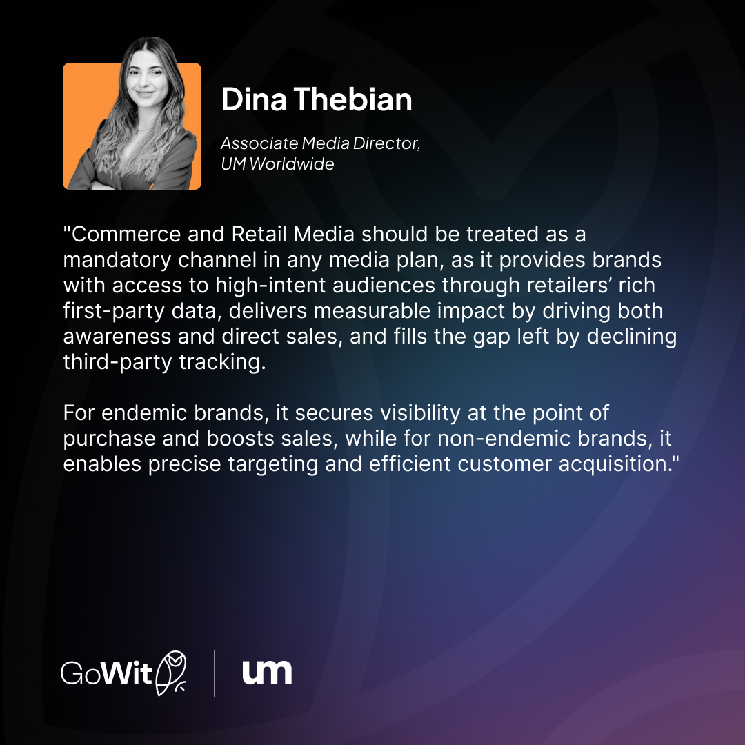 gowit's tweet image. Weāre launching š¬ Commerce & #RetailMedia Insights ā a space where #adtech & #martech leaders share how the industry is evolving.
Big thanks to Eleni Kitra, John Reiss, Dina Thebian & Emrah Adsan for their insights! š
#commercemedia #insights #digitaladvertising #reflections