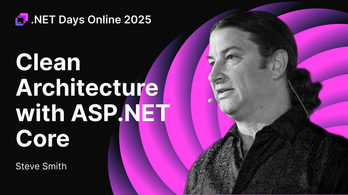JetBrainsRider's tweet image. 🔴 COMING UP NOW
📺 Clean Architecture with #aspnetcore
🎙️ @ardalis
👉 youtube.com/watch?v=Srsnb7…