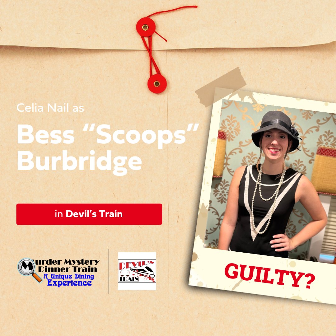 ✍️ Bess dreams of being an investigative journalist but is trapped in the dull world of writing home ec columns. Is she willing to kill for a front-page story?

🎟️ Only one way to find out! Get your tickets today: semgulf.com/schedule/
#MMDT #DevilsTrain #FortMyers #DinnerTrain