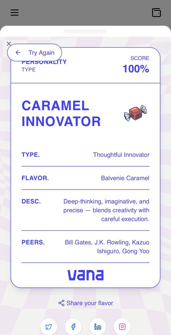 If I was an Ice Cream Flavour, I'd be Vanilla, Dependable, steady, and detail-focused — thrives in stable, predictable environments..
Taste your data: app.vana.com datarevolution 
<a href="/vana/">vana</a>