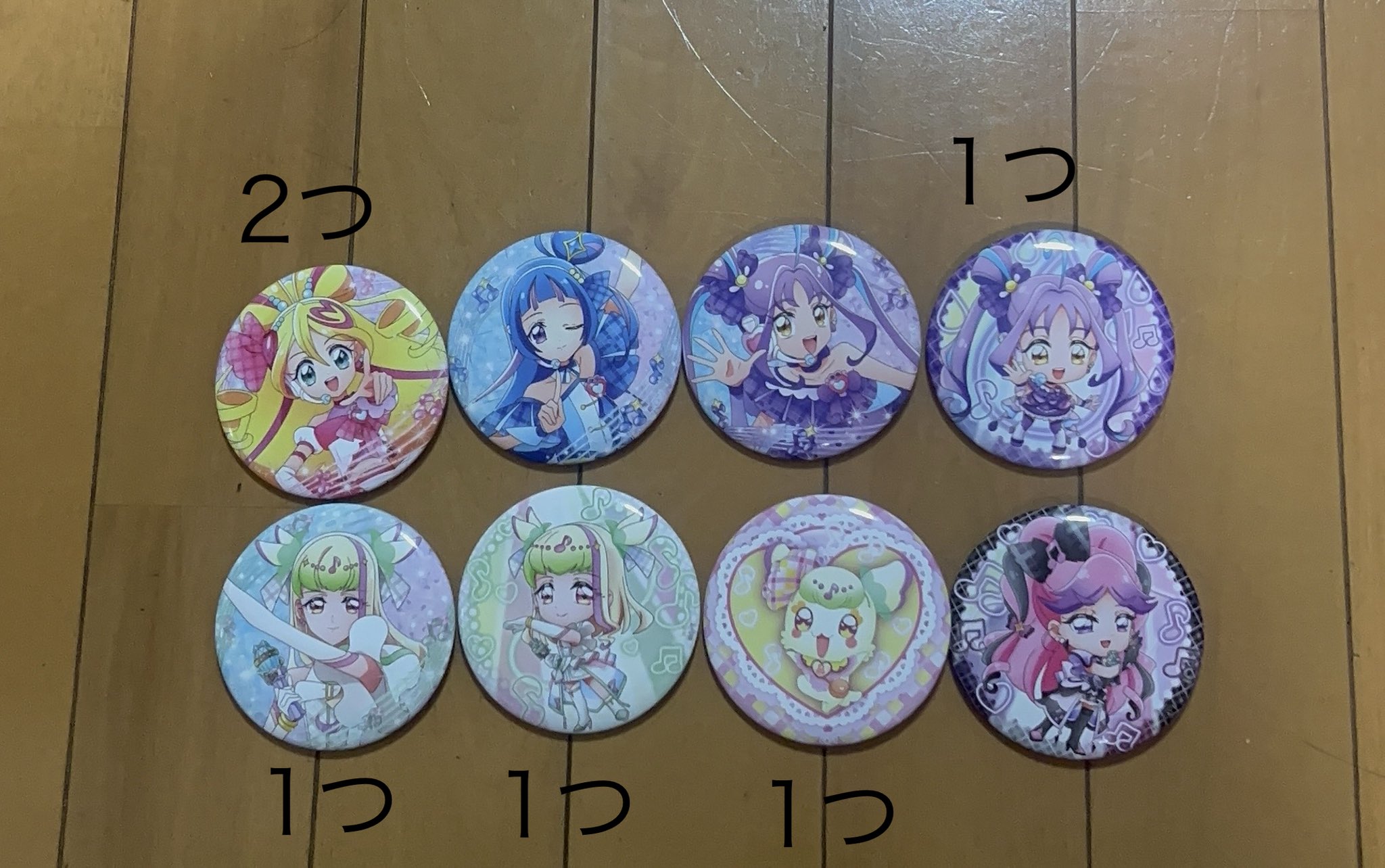 こころ 函館 缶バッジ 16個 キミとアイドルプリキュア キュアキュンキュン