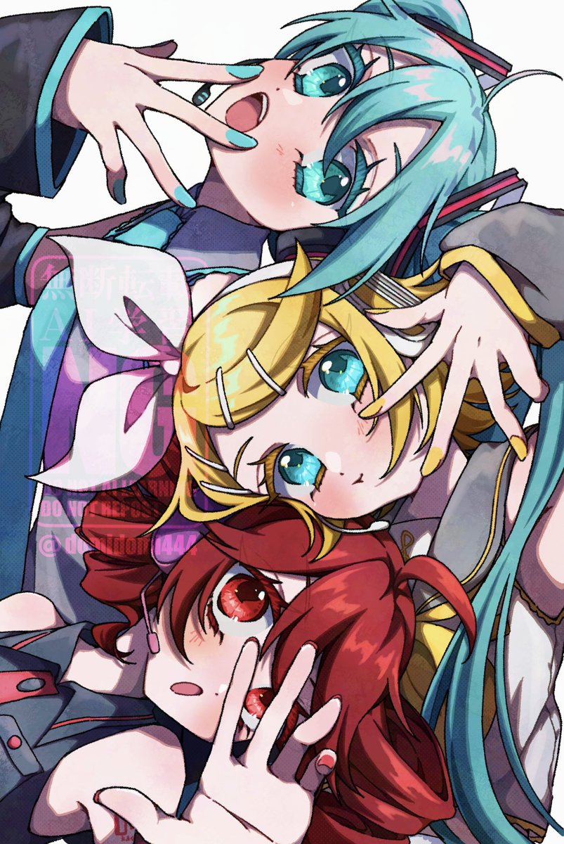 🖐️
#初音ミク
#鏡音リン
#重音テト