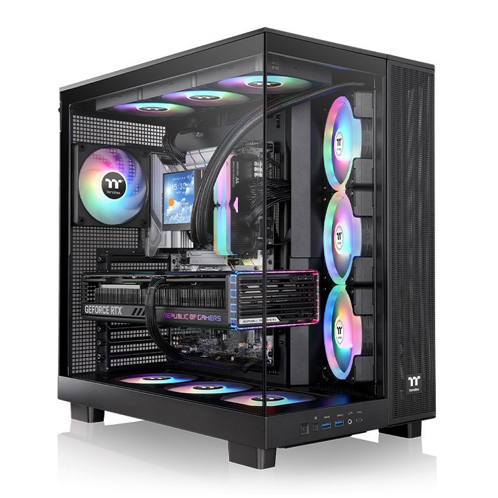 Thermaltake PC 本体 Thermaltake The Tower 600 Black 八角柱デザイン採用 ミドル