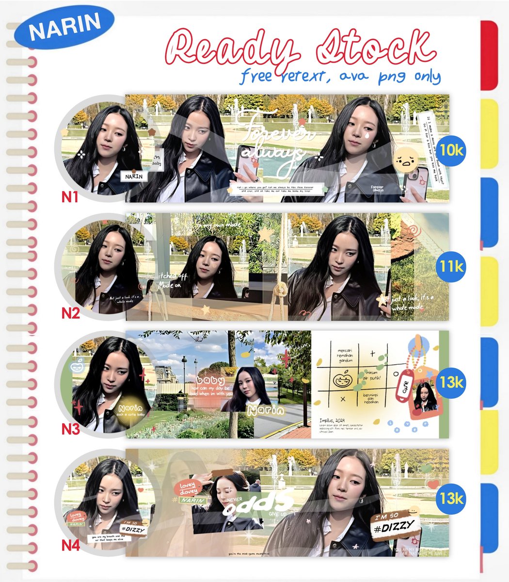 repost would be appreciated! 💗 #zonauang #zonaba 

halooo👋 ada layout ready stock ANNA dan NARIN MEOVV🐱 harga di pict sudah free retext dan ava png only yaa. boleh langsung dm layout yang dimau, ditunggu jajannya!😻💖