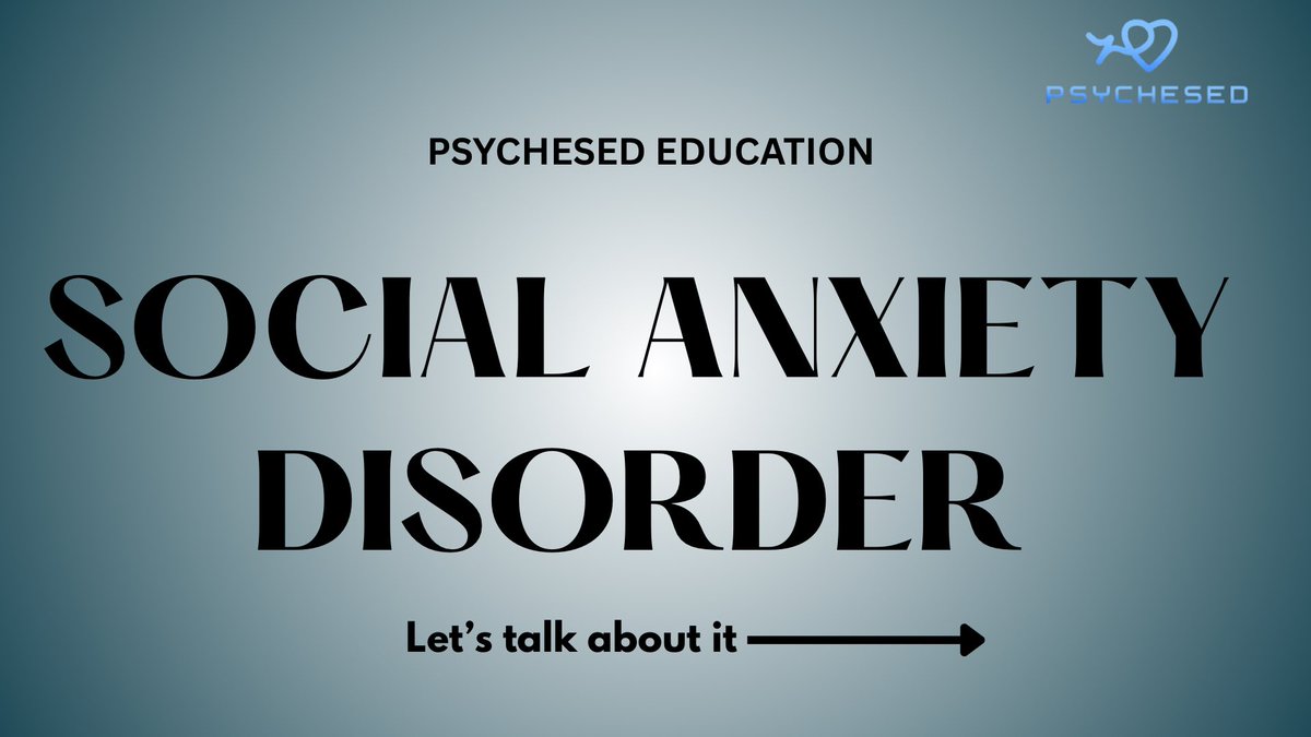 psychesed's tweet photo. Social Anxiety Disorder is more than just “being shy.”
It’s a mental health condition that affects how people interact, connect, and show up in daily life.

Join us as we explore its causes, symptoms, and ways to manage it effectively.
🧠 Let’s talk about it.

#socialanxiety https://t.co/Mt6oRqtOlg