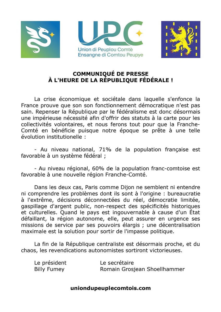 Changer encore une fois de gouvernement ? Perte de temps, d'énergie et d'argent.

Nous voilà enfin à l'heure de la République fédérale !📄