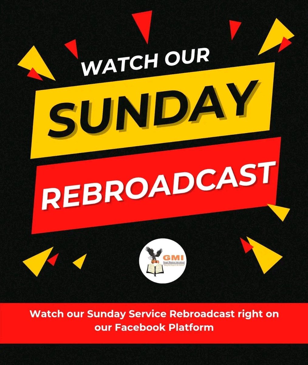 GMIChurch's tweet photo. Be blessed as you kindly watch the Rebroadcast of our last Sunday Service on our Facebook platform. https://t.co/IZqv1QO5DS