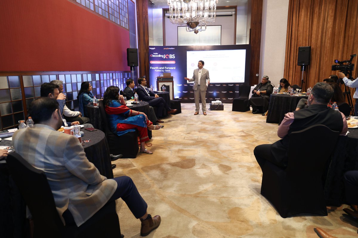 _taggd's tweet photo. The India Decoding Jobs 2026 Roundtable in Mumbai brought together CHROs and leaders for a day of robust discussions on leveraging talent, innovation, and inclusion to navigate the evolving workplace.
#IndiaDecodingJobs #FutureOfWork #TalentStrategy #RoundTable https://t.co/JsuwLL4Gb6
