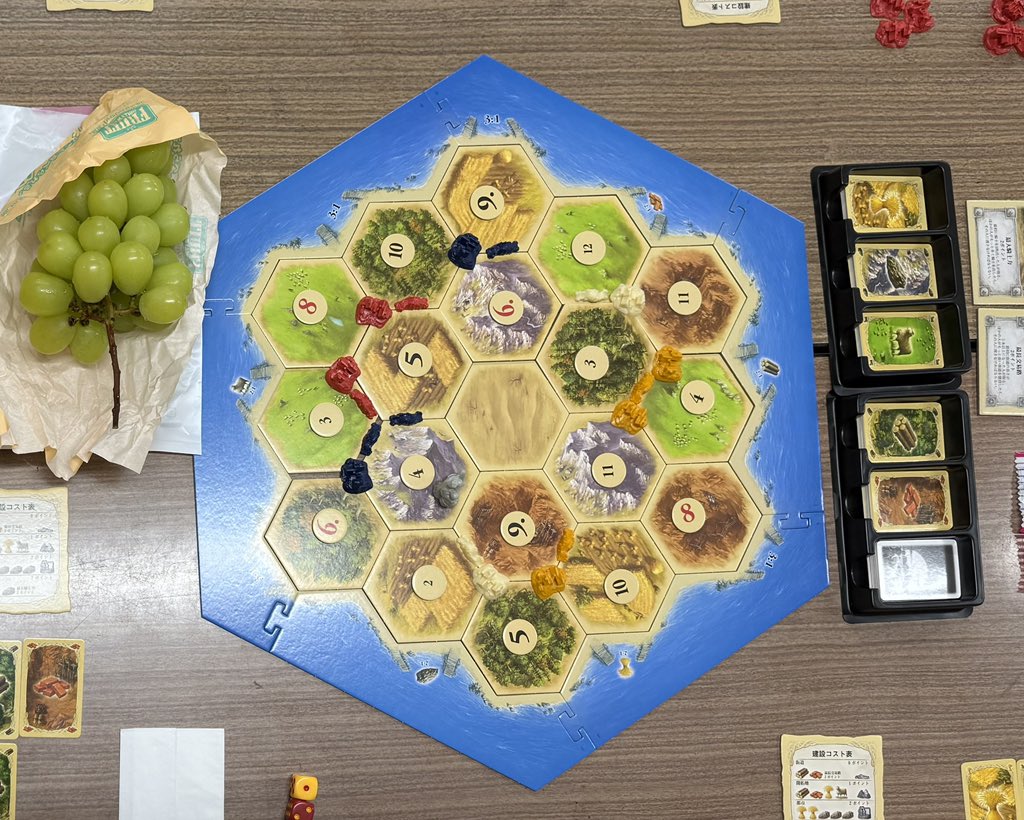 ボードゲームを始めた。

みんな知識0から始めて2時間やって終わらなかったけど楽しかった。翌日になって間違ったルールでやってたんだと気づいた。でも楽しかった。