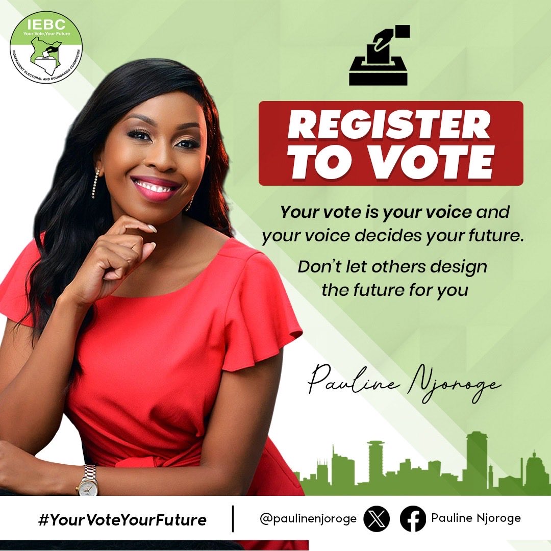 paulinenjoroge's tweet image. Don’t just complain!
Do something about it and be part of the change you want to see. 
#RegisterTovote!

Wantam, Must Go, Tano Fresh etc from the national to ward level can only be achieved by your vote, which is a very powerful tool.