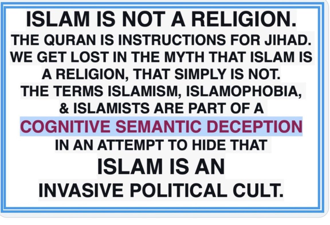 <a href="/TruthFairy131/">Lozzy B 🇦🇺𝕏</a> BAN ISLAM - they are all cockroaches invading our countries!