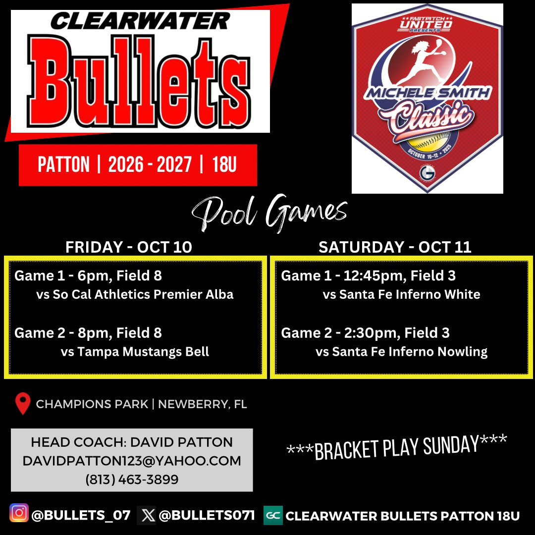 Excited to be back on the fields this weekend! <a href="/Bullets071/">Bullets07</a>