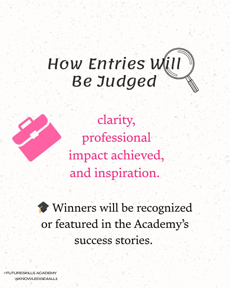 knowledge4All1's tweet image. Competition Alert 🚨

Share your journey, inspire others &amp;amp; get recognized!

🗓️ Apply by 13 October 2025

📩 Email: knowledgeproject@undp.org

📲 Details in the slides!
