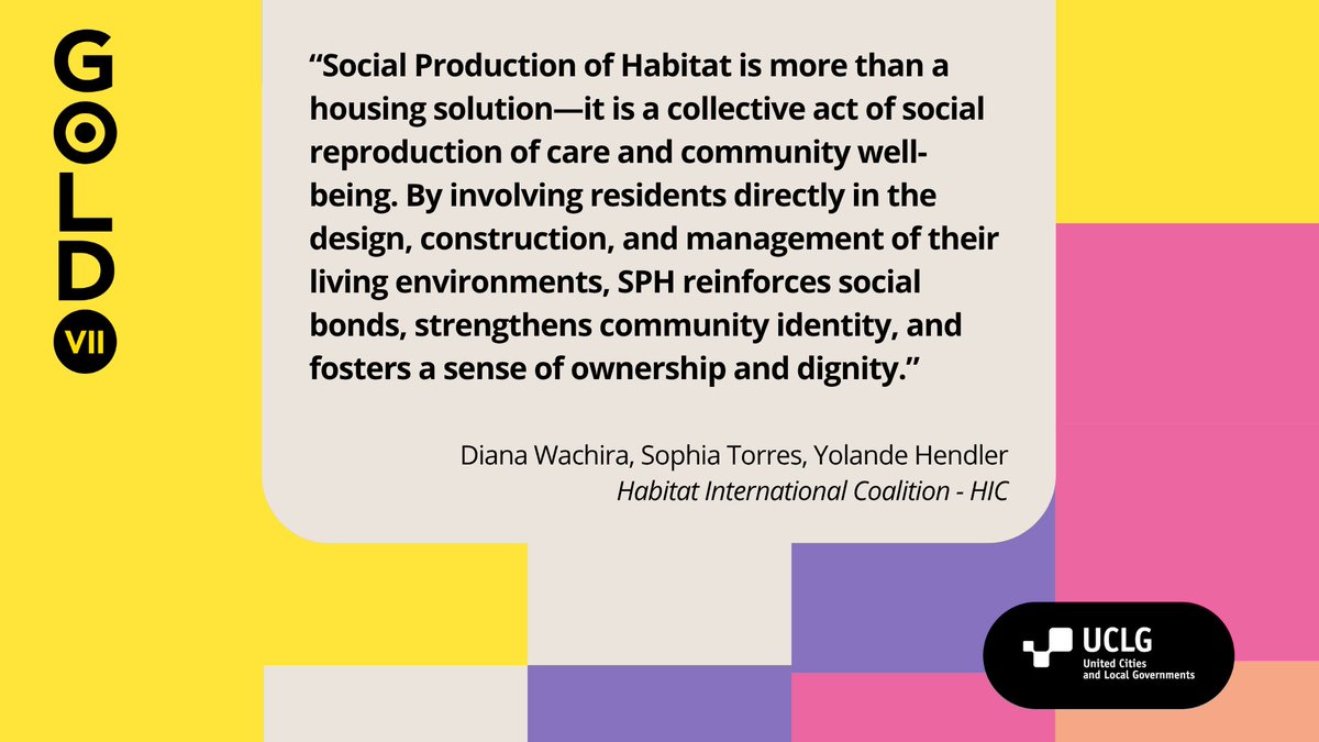 GOLD (@golduclg) on Twitter photo 💡 Spotlight on Care infrastructures in <a href="/uclg_org/">United Cities</a>’s #GOLDVII research
🏘️Social Production of Habitat as enabler of care
➡️uclg.org/wp-content/upl…
<a href="/habitat_intl/">Habitat International Coalition - HIC</a> <a href="/HIC_AL/">Habitat International Coalition AL</a> <a href="/yolandehendler/">Yolande Hendler</a> 💡 Spotlight on Care infrastructures in <a href="/uclg_org/">United Cities</a>’s #GOLDVII research
🏘️Social Production of Habitat as enabler of care
➡️uclg.org/wp-content/upl…
<a href="/habitat_intl/">Habitat International Coalition - HIC</a> <a href="/HIC_AL/">Habitat International Coalition AL</a> <a href="/yolandehendler/">Yolande Hendler</a>
