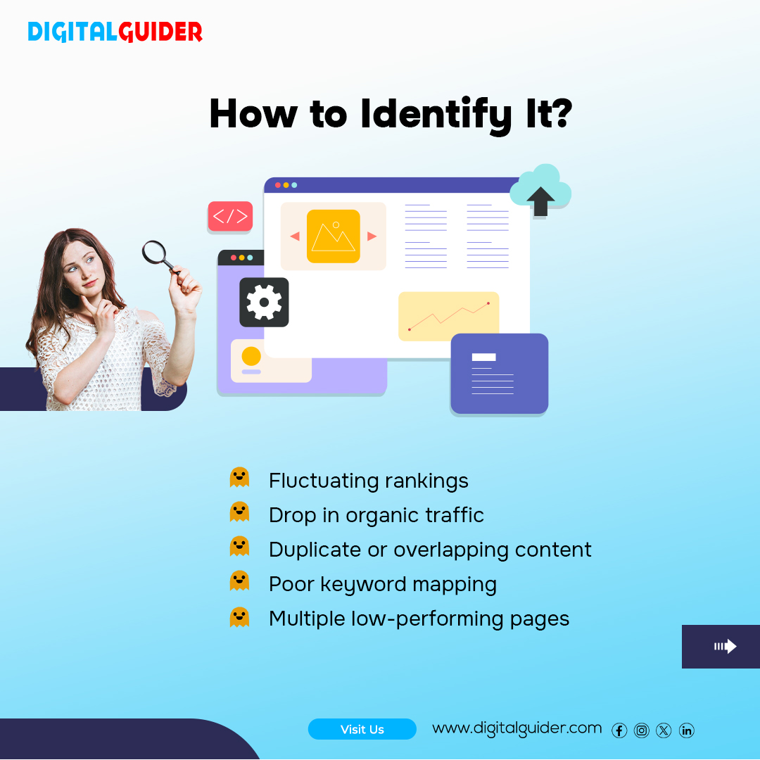 GuiderDigital's tweet image. Are your own pages competing against each other on Google?

That’s called Keyword Cannibalization – and it silently kills your SEO!

Learn more - bit.ly/3VVnSY8 

.
.
.
.
#KeywordCannibalization #SEOtips #SEOHacks #SEOServices #MarketingTips #SEOStrategy #OnlineMarketing