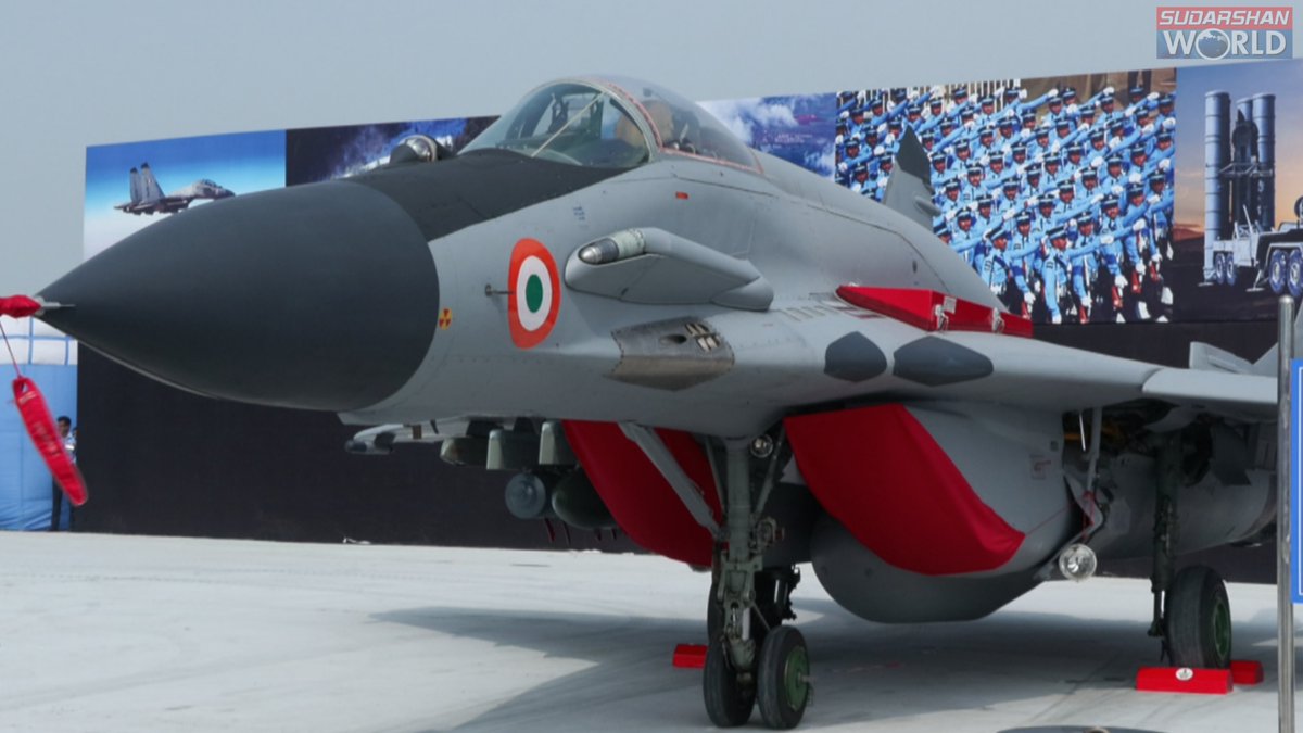 Sudarshan_World's tweet photo. Indian Air Force Turns 93!
Hindon Airbase witnessed a spectacular celebration with heritage planes, Rafale, Sukhoi-30MKI, MiG-29, Apache helicopters &amp; indigenous Akash missiles.
READ MORE👇
https://t.co/fXKD3GR6Gi. #IndianAirForce #IAF93 @IAF_MCC @CareerinIAF @SpokespersonMoD https://t.co/VKDpetgue5