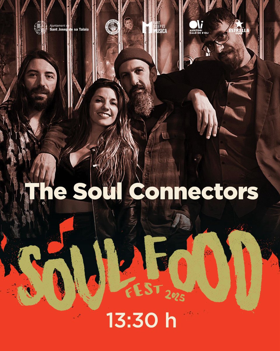 Este domingo, en el #SoulFoodFest, el grupo The Soul Connectors también va a presentarnos su primer disco, 'Free', en directo. Te esperamos en Caló de s'Oli, con el bluesman de EEUU José Ramírez, Betterman DJ y un estofado de marisco tipico de Louisiana. ¡Te esperamos!
#Ibiza