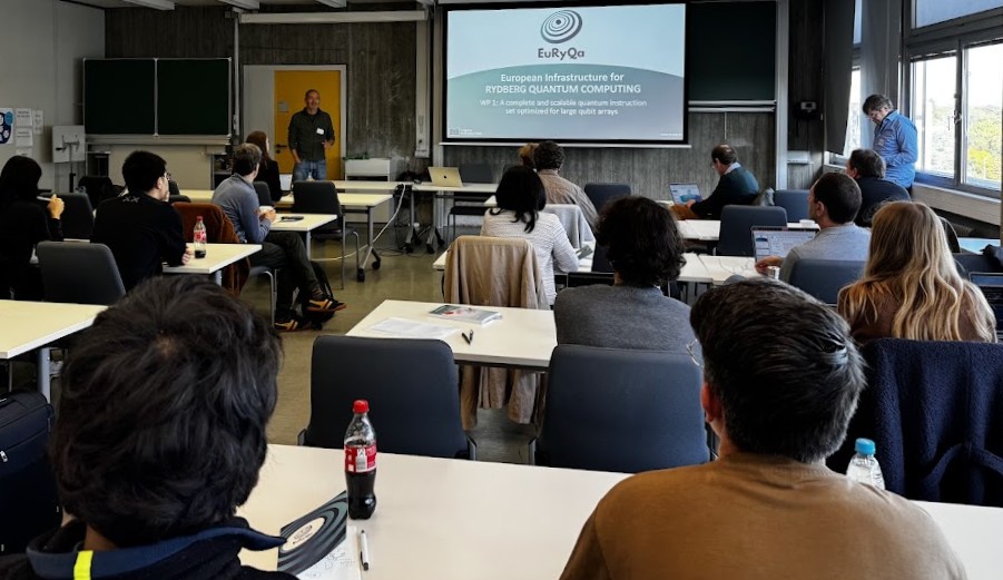 Today we open the 6th Progress Meeting of #EuRyQa at <a href="/Uni_Stuttgart/">Uni Stuttgart</a>📸 

Across two days, we share updates from each work package (WP1–WP6), keep focus on science, and give PhD students the floor. 

Follow along for key takeaways! ⚛️
