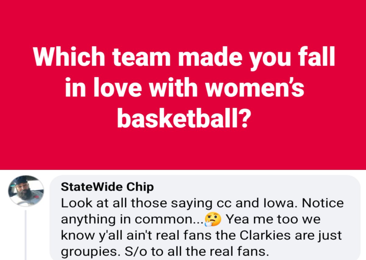 Saw this post on Facebook this morning...the comments have me laughing...and eye rolling. The gate keepers are ridiculous. Everyone's fandom starts somewhere. Becoming a fan for the first time, because of a certain team or player, is great...unless that player is CC apparently 🤦🏻