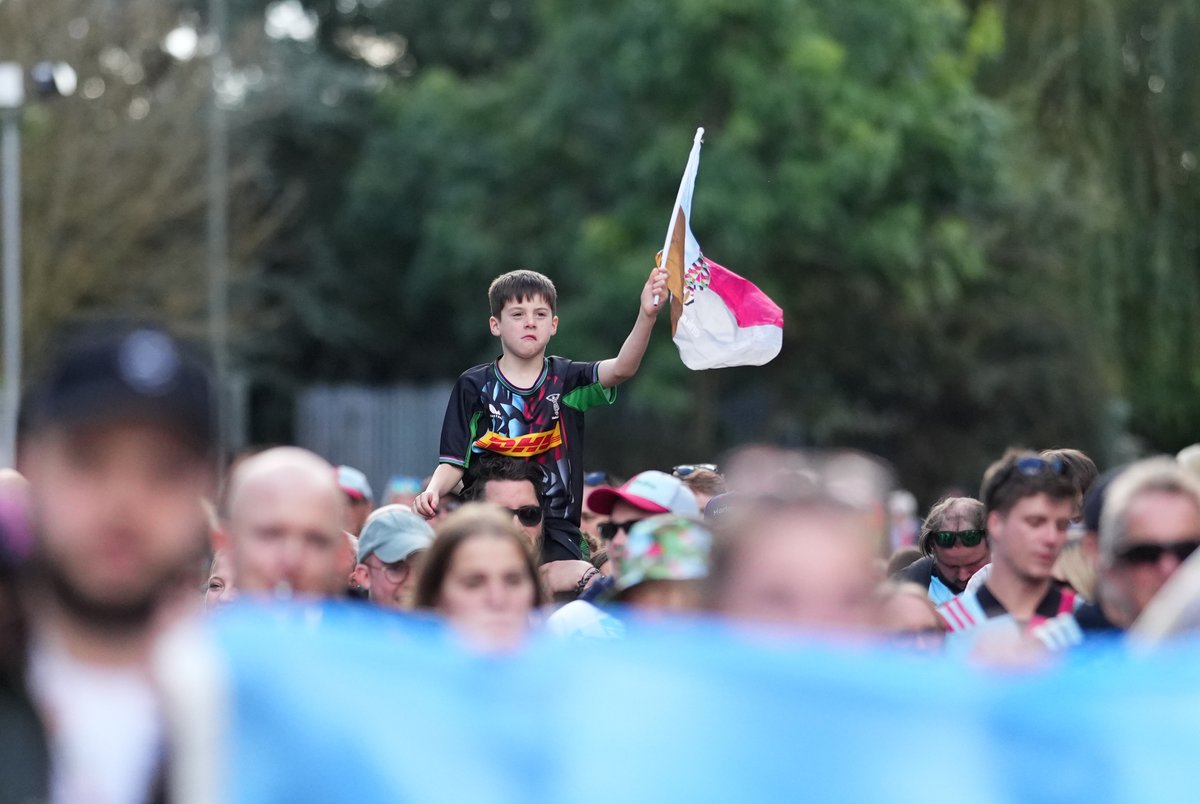 Harlequins's tweet image. “Stomp to The Stoop” is back for the London Derby🎺

Can&apos;t wait to see you all tomorrow at the @CabbagePatchPub!

🤝 @QuinssaRugby 

#COYQ | #HARvSAR