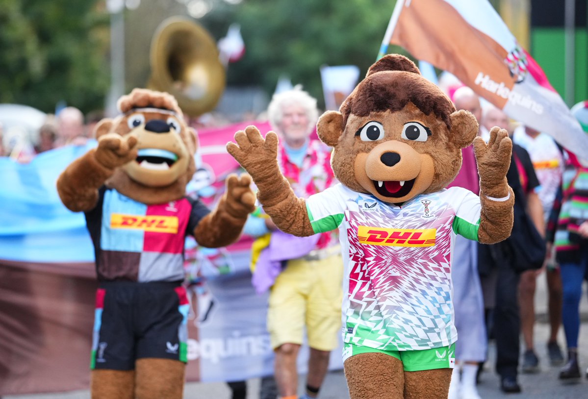 Harlequins's tweet image. “Stomp to The Stoop” is back for the London Derby🎺

Can&apos;t wait to see you all tomorrow at the @CabbagePatchPub!

🤝 @QuinssaRugby 

#COYQ | #HARvSAR