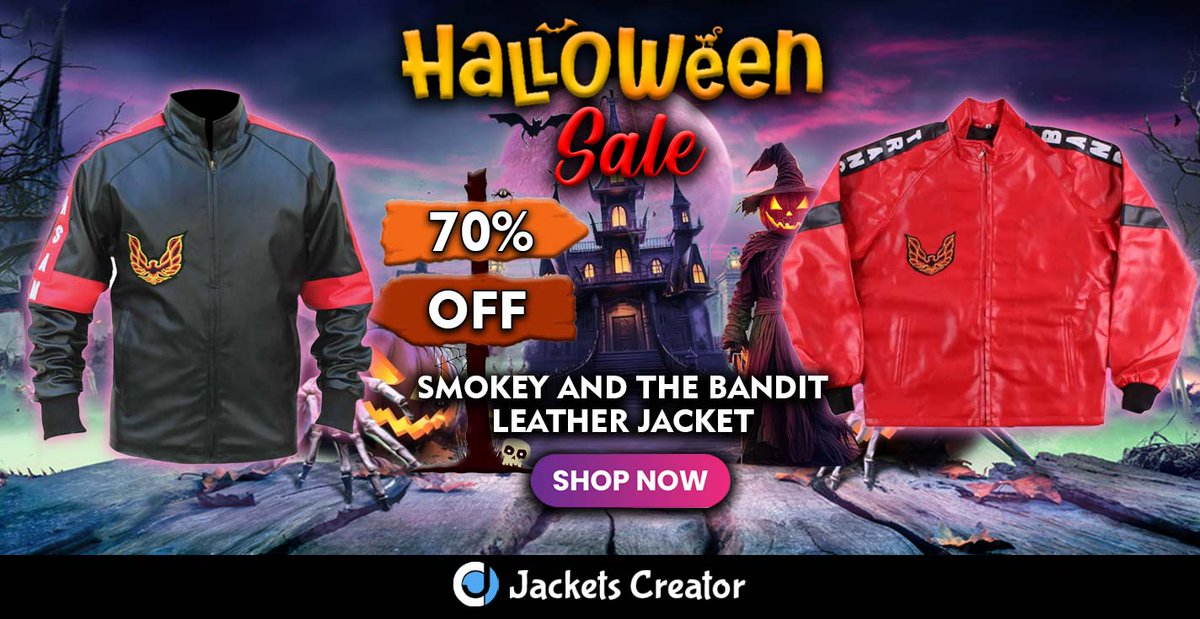 jacketscreator's tweet image. Cruise into Halloween like a legend
Smokey &amp;amp; the Bandit Jacket – 70% OFF now!

👉 jacketscreator.com/product/burt-r…

#HalloweenSale #SmokeyAndTheBandit #BurtReynolds #ClassicMovieGear #JacketsCreator