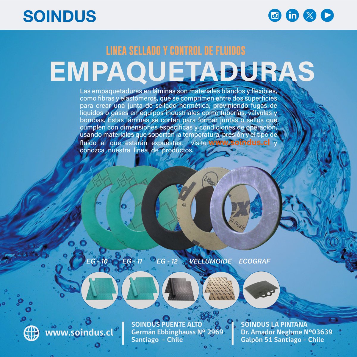 Las empaquetaduras en láminas son materiales blandos y flexibles, como fibras y elastómeros, que se comprimen entre dos superficies para crear una junta de sellado hermética, previniendo fugas de líquidos o gases en equipos industriales como tuberías, válvulas y bombas.