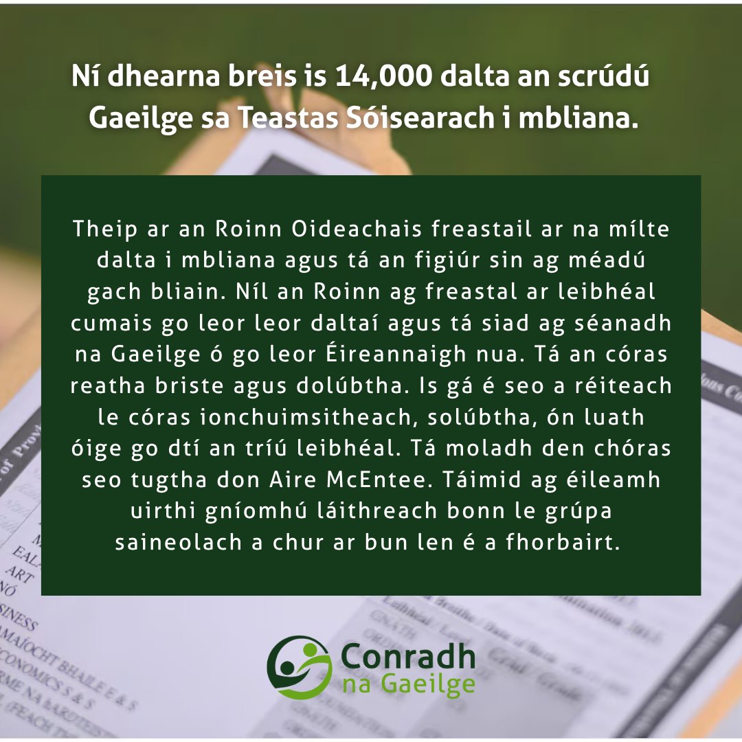 Conradh na Gaeilge ⭕️ tweet media