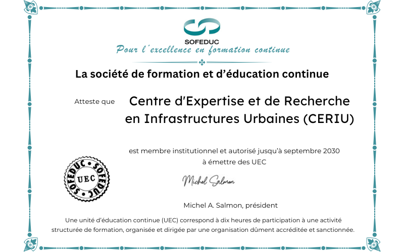 📢 Bonne nouvelle pour le CERIU!
Réaccréditation du CERIU par la Sofeduc jusqu’en 2030
Le CERIU a été réaccrédité pour la 3e fois par la Sofeduc (Société de formation et d’éducation continue) depuis notre première accréditation en 2007. En savoir +
shorturl.at/h9N8J