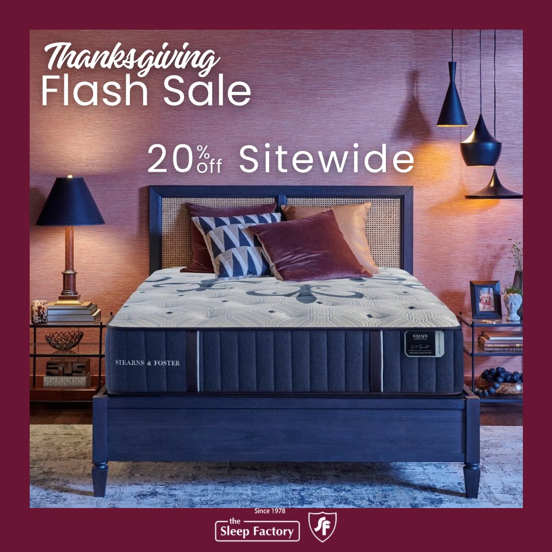 We are celebrating Thanksgiving with a 20% Off Sitewide Flash Sale.  
🍂🍁

#Thanksgiving #FlashSale #FallFinds #FallVibes #October #Mattresses #Bedrooms #Bedding #Canada #FreeDelivery