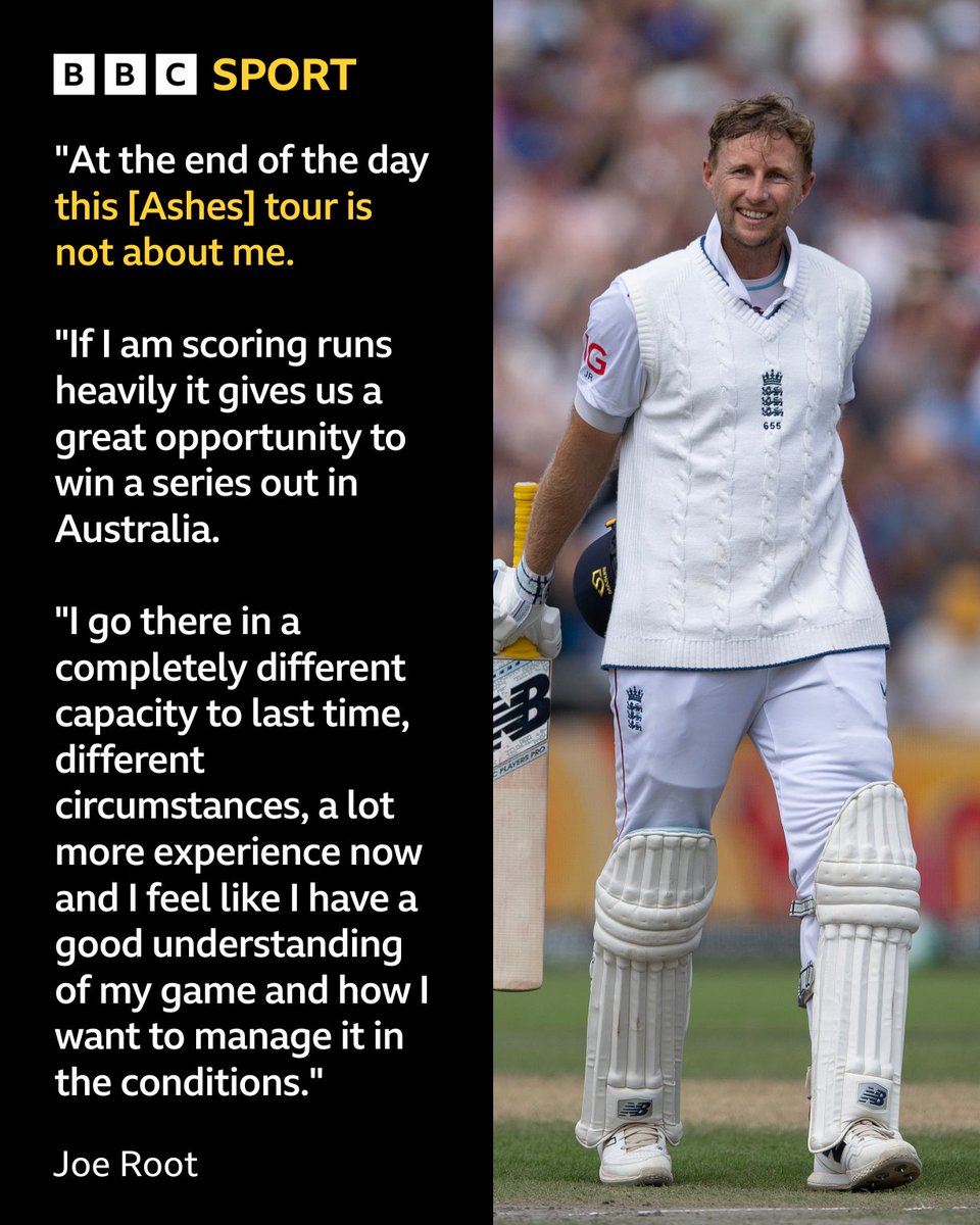 Joe Root won't worry about not scoring a century in Australia if it means England win an away Ashes series 💪 🔥

#BBCCricket #Ashes