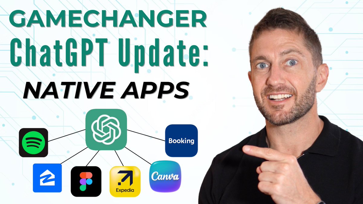 timharrisvideo's tweet image. New ChatGPT update → actually useful Apps inside ChatGPT:
✅ Canva design in seconds
✅ Spotify playlist from one line
✅ Figma flow chart on the fly
Feels like an AI agent without agent mode.
🎥Watch -> youtu.be/GkJk1afFbPU
#chatgptupdate #chatgptapps #chatgpttutorial