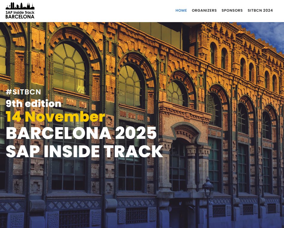 sitbarcelona's tweet photo. Hi #Barcelona @SAPCommunity
We’re thrilled to bring you 
#𝗦𝗔𝗣 𝗜𝗻𝘀𝗶𝗱𝗲 𝗧𝗿𝗮𝗰𝗸 𝗕𝗮𝗿𝗰𝗲𝗹𝗼𝗻𝗮 2025 9th Edition, 
this November 14th. 
Get ready to join us for an unforgettable experience at #SITBCN and stay tuned in our website👇
https://t.co/iMCScq3Qpu https://t.co/QHKSYHsV4Z