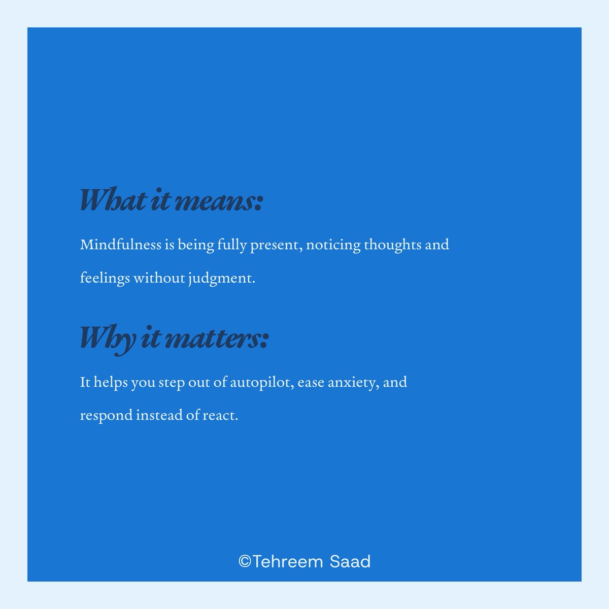 Tehreem's tweet photo. Let’s talk about mindfulness, pausing, tuning in, and finding calm in the now. 🌿

#HealingJourney #MentalHealth #WellnessJourney #AnxietyRelief #PakistaniTherapist #MentalHealthAwareness #EndTheStigma https://t.co/qUVSm6TiZs