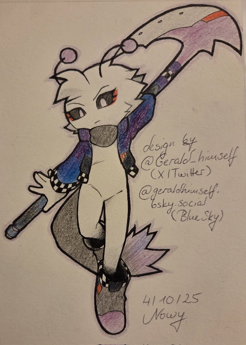 nowykowski's tweet image. Iiiit's spooky month!
That occasion calls for very spooky jesters👻
And what's scarier than one? Two!
2nd design was drawn with permission from @Gerald_himself :3
#sparktheelectricjester #sparktej #stej