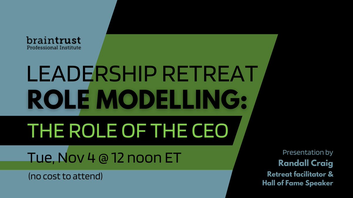 RandallCraig's tweet photo. Let’s take an hour to unpack the impact of the habits and mindsets of senior leaders to maximizing the impact of your executive offsite.

Date: Tue, Nov 4 @ 12 noon ET
Register here (no cost to attend) 👉 https://t.co/NfCUyQhDsc https://t.co/7m3vaatNlI