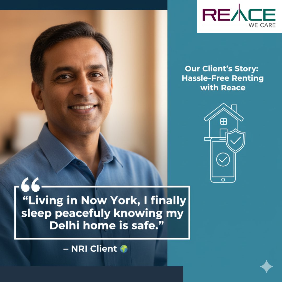 Reace_Property's tweet photo. 💬 Client Story: Hassle-Free Renting with REACE
“REACE made renting effortless — from finding tenants to rent collection &amp; maintenance, all handled online!”
Enjoy stress-free property ownership. 🏡
👉 https://t.co/eFb5gtvGlV

#REACE #PropertyManagement #NRI #RealEstate https://t.co/dxGHlh759s