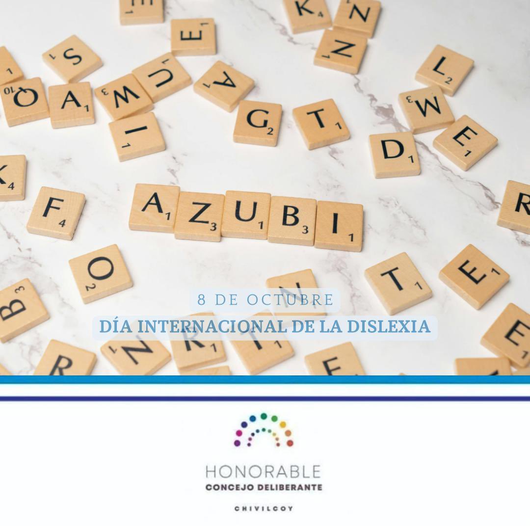 HCDChivilcoy's tweet photo. El Día Internacional de la Dislexia se conmemora cada 8 de octubre con el objetivo de visibilizar y concientizar sobre este trastorno específico del aprendizaje de origen neurobiológico. Esta fecha fue elegida por acuerdo unánime de las asociaciones de dislexia en todo el mundo. https://t.co/8M7HZZBCEF
