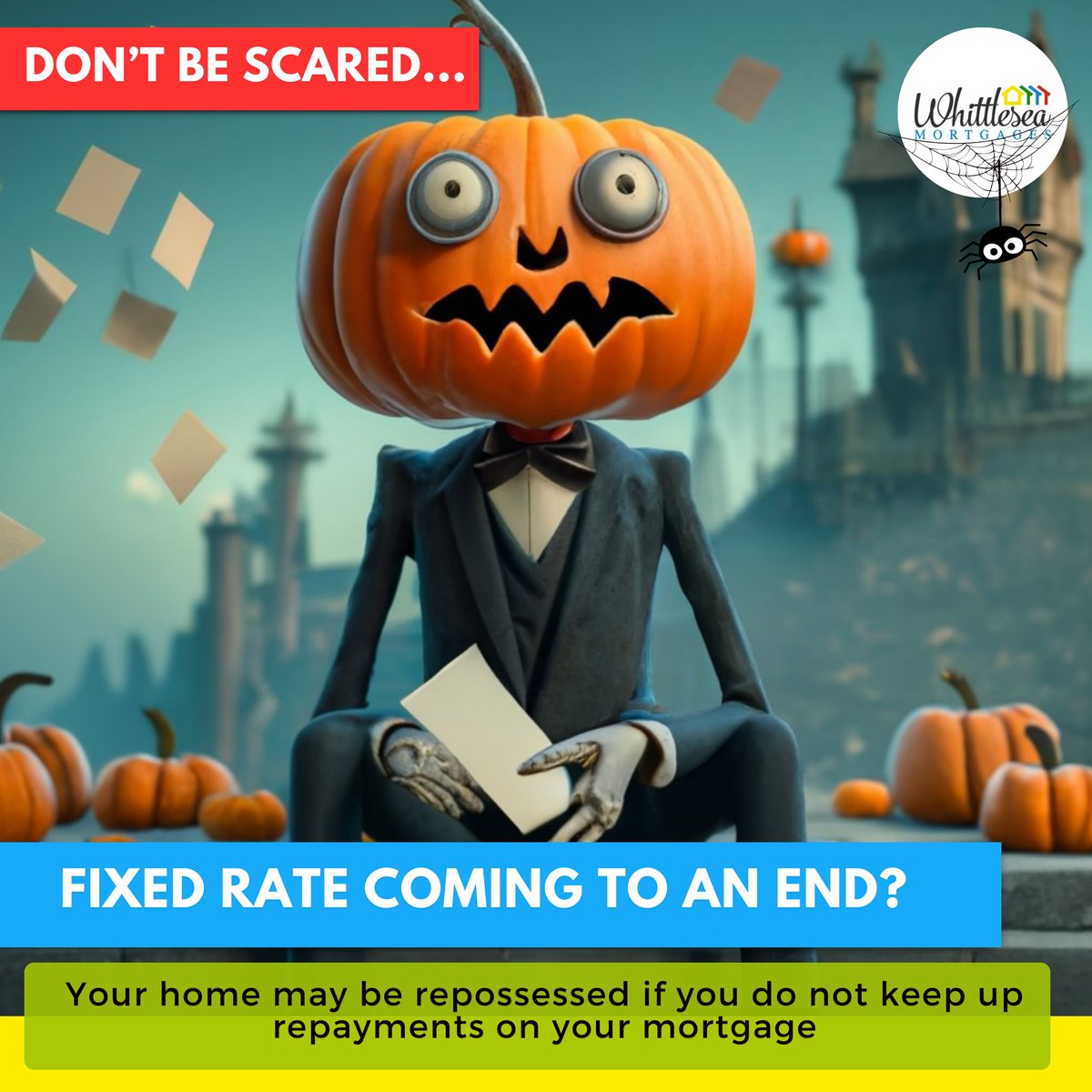Are you spooked about your Fixed interest rate ending? 🧟 Our friendly team at Whittlesea Mortgages are here to help you face those demons, whatever costume you're wearing. #Halloween2025 #MortgageRelief 
(contact details in profile)