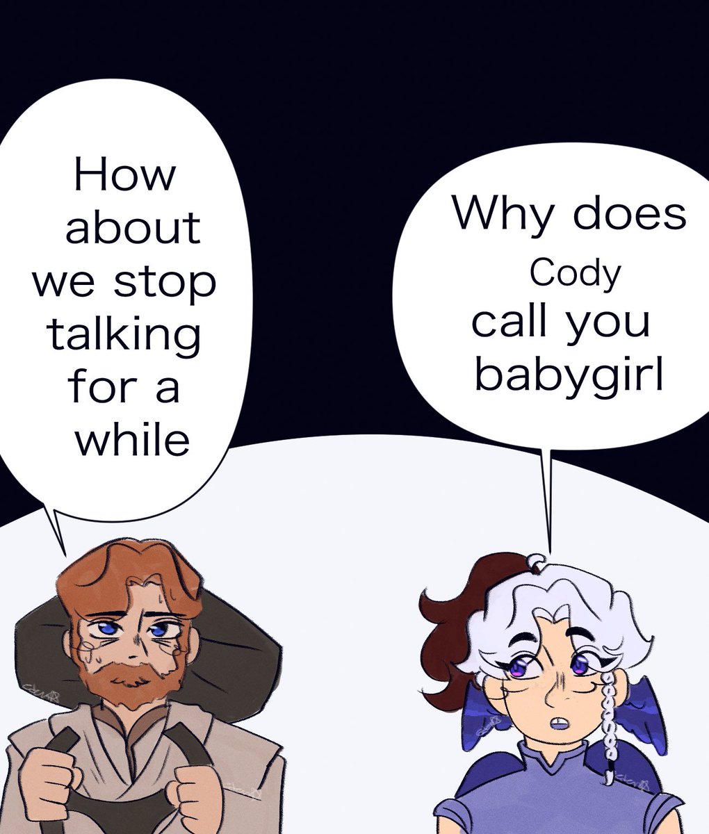 edenc0re's tweet photo. [star wars oc] obi-wan i need you to stop being a whore you’re confusing the baby

#codywan #obitine https://t.co/IX9VwLQXnC