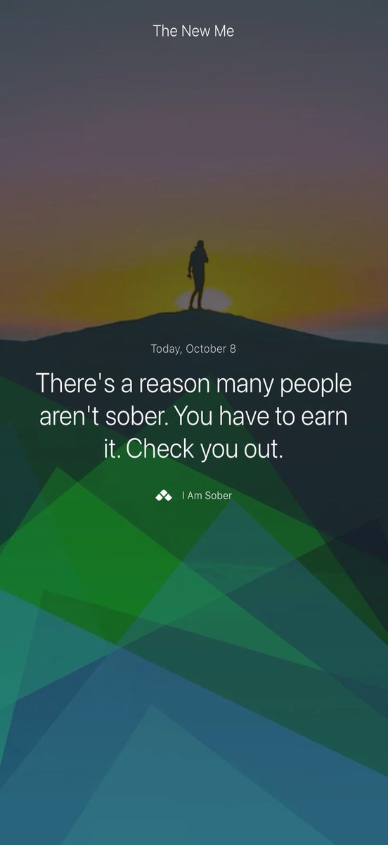 There's a reason many people aren't sober. You have to earn it. Check you out. #iamsober
