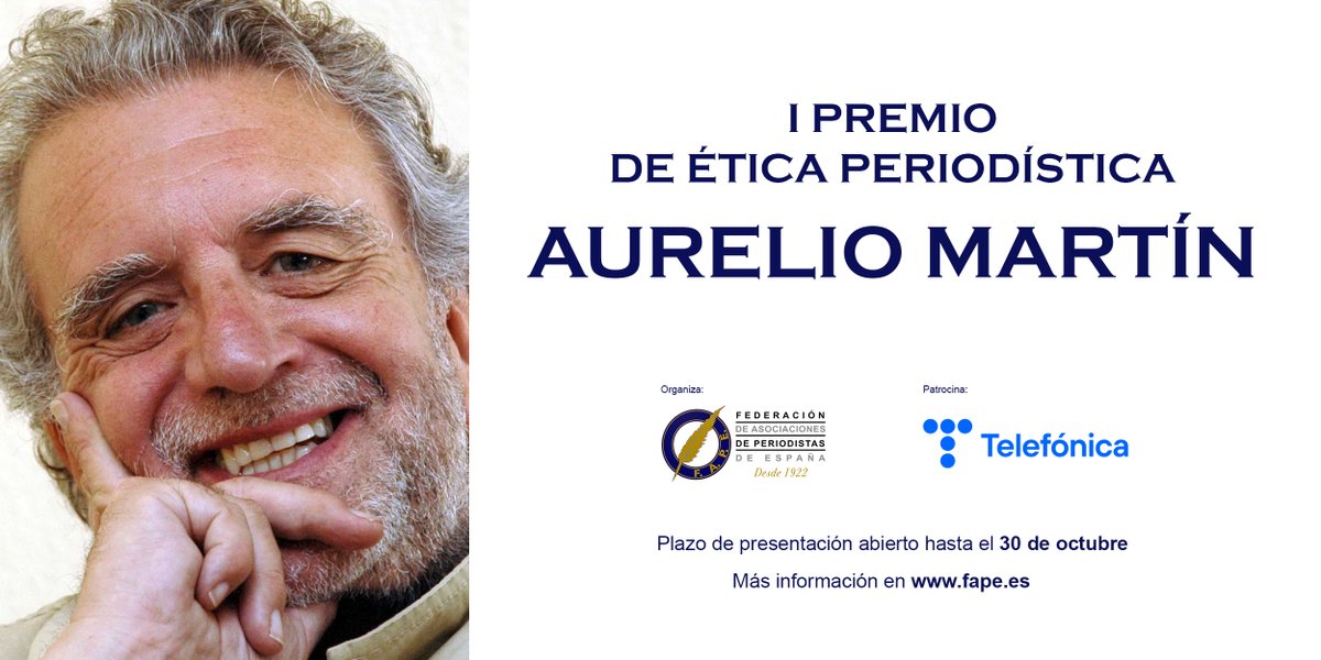 La FAPE convoca el I Premio de Ética Periodística Aurelio Martín
fape.es/la-fape-convoc…