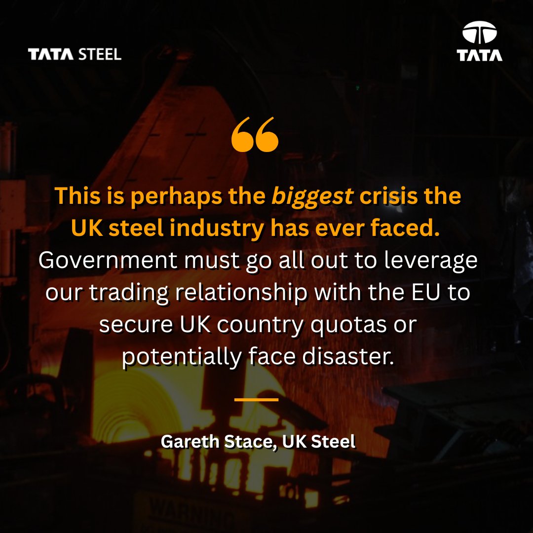 <a href="/UKSteel__/">UK Steel</a> warned today that the EU's plans to slash import quotas and double tariffs pose a serious threat to UK steel exports.

Our industry needs the UK Government to act now, to secure UK-specific quotas and tighten import controls.

Full details ➡️ ow.ly/tBhK50X8oRR