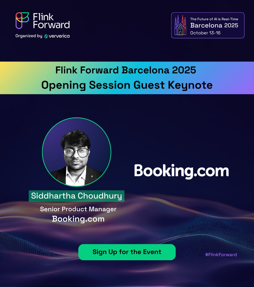 Flink Forward (@flinkforward) on Twitter photo Hear from travel industry giant <a href="/bookingcom/">Booking.com</a>, on the Flink Forward Barcelona 2025 mainstage, including how real-time AI is shaping the future of travel and online customer experiences. 💥
👉hubs.ly/Q03Mg2JR0 Hear from travel industry giant <a href="/bookingcom/">Booking.com</a>, on the Flink Forward Barcelona 2025 mainstage, including how real-time AI is shaping the future of travel and online customer experiences. 💥
👉hubs.ly/Q03Mg2JR0